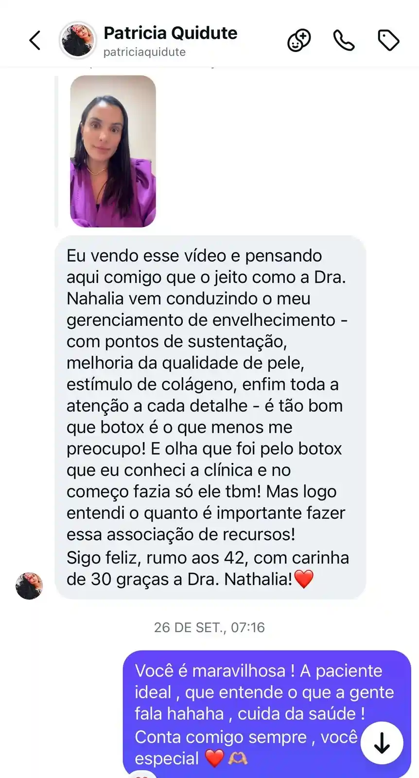 Depoimento de cliente